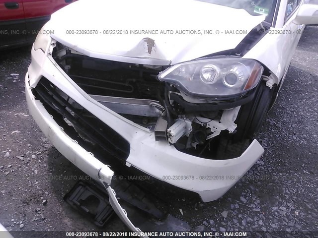 5J8TB18538A002233 - 2008 ACURA RDX TECHNOLOGY WHITE photo 6