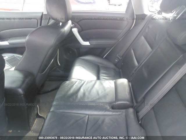 5J8TB18538A002233 - 2008 ACURA RDX TECHNOLOGY WHITE photo 8