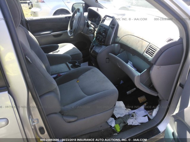 5TDZK23C77S061498 - 2007 TOYOTA SIENNA CE/LE Champagne photo 5