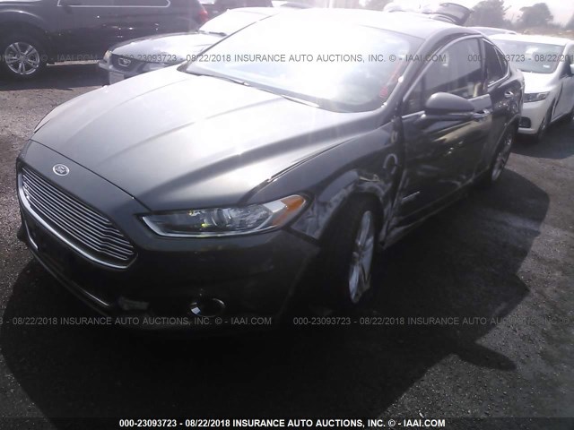 3FA6P0SU6FR247673 - 2015 FORD FUSION TITANIUM PHEV GRAY photo 2