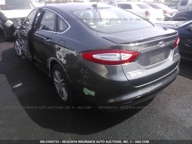 3FA6P0SU6FR247673 - 2015 FORD FUSION TITANIUM PHEV GRAY photo 3