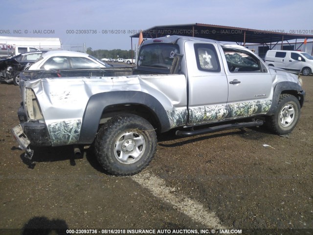 5TEUX42N99Z640380 - 2009 TOYOTA TACOMA ACCESS CAB SILVER photo 4