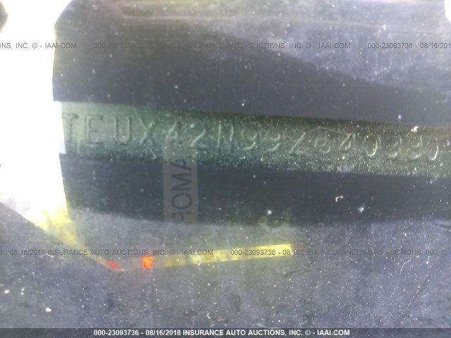 5TEUX42N99Z640380 - 2009 TOYOTA TACOMA ACCESS CAB Silber Foto 9