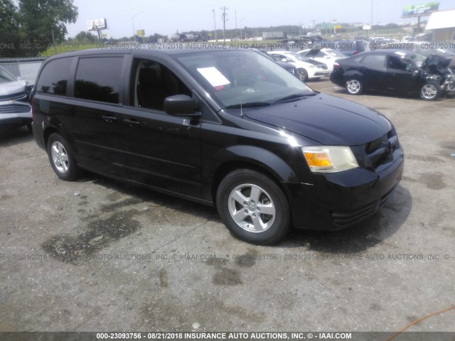 2D4RN4DEXAR123546 - 2010 DODGE GRAND CARAVAN SE BLACK photo 1