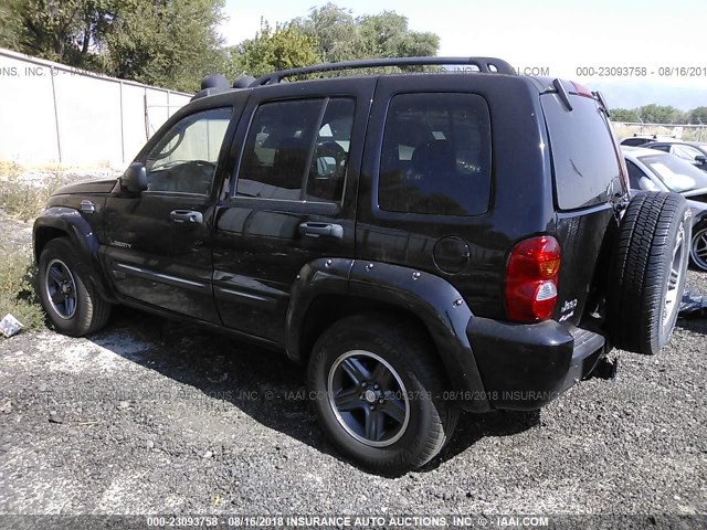 1J4GL38K74W161617 - 2004 JEEP LIBERTY RENEGADE BLACK photo 3