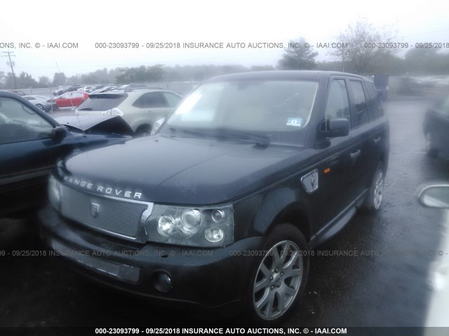 SALSK25468A123830 - 2008 LAND ROVER RANGE ROVER SPORT HSE BLACK photo 2