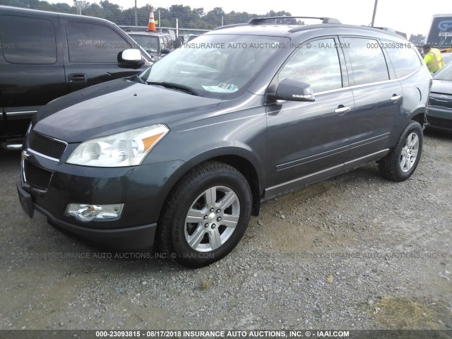 1GNKVGED9BJ162261 - 2011 CHEVROLET TRAVERSE LT GRAY photo 2