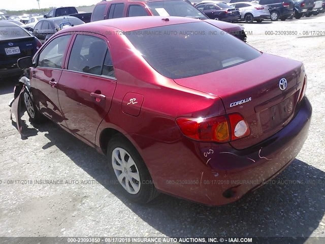 2T1BU4EE6AC522194 - 2010 TOYOTA COROLLA S/LE/XLE RED photo 3