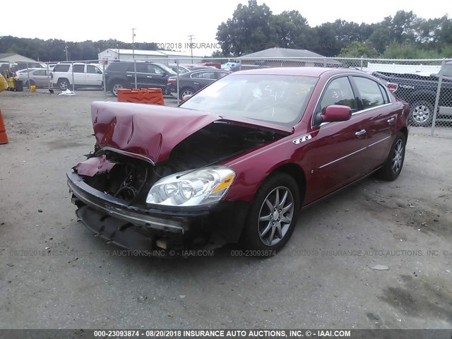 1G4HD57256U168614 - 2006 BUICK LUCERNE CXL RED photo 2