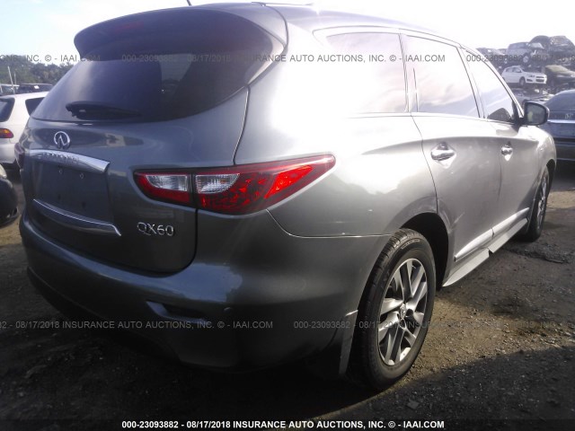 5N1AL0MN9FC529368 - 2015 INFINITI QX60 GRAY photo 4