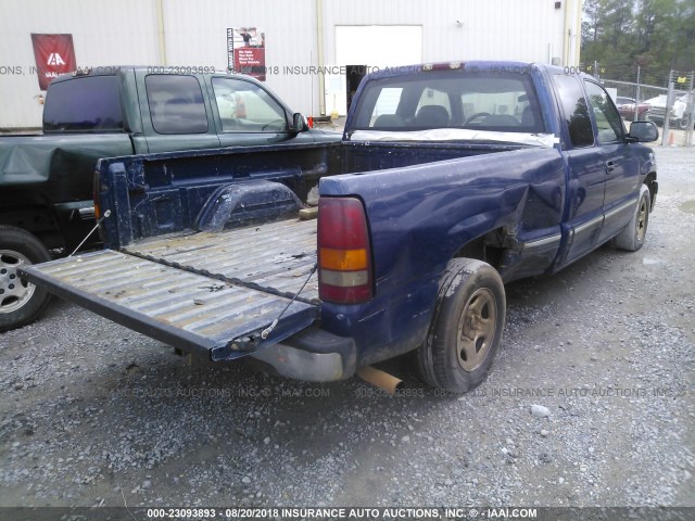 2GCEC19W3X1283356 - 1999 CHEVROLET SILVERADO C1500 BLUE photo 4