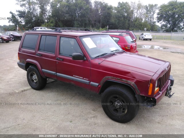 1J4FF68S6XL517792 - 1999 JEEP CHEROKEE SPORT/CLASSIC Czerwony zdjęcie 1