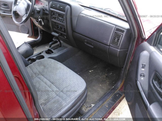 1J4FF68S6XL517792 - 1999 JEEP CHEROKEE SPORT/CLASSIC RED photo 5