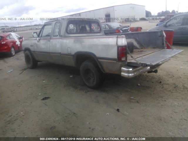 3B7HE13Y8NM506787 - 1992 DODGE D-SERIES D150 GRAY photo 3