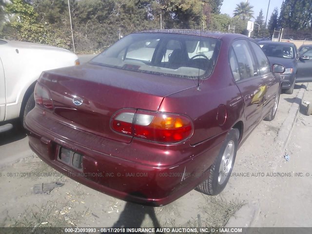 1G1NE52J03M646767 - 2003 CHEVROLET MALIBU LS Марун фото 4