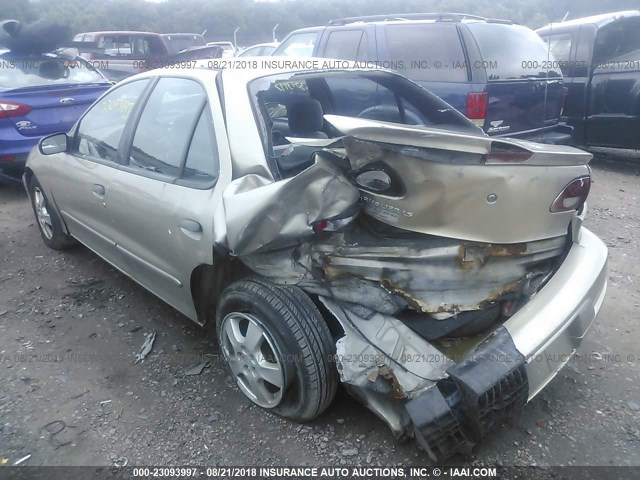 1G1JF524917402570 - 2001 CHEVROLET CAVALIER LS 金色 照片 3