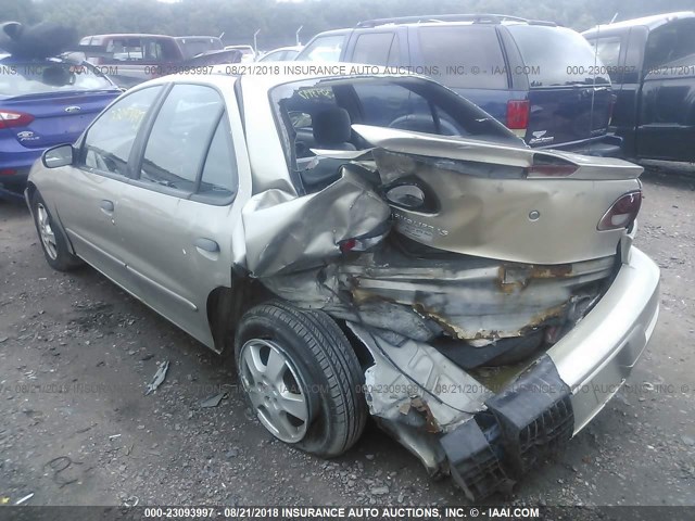 1G1JF524917402570 - 2001 CHEVROLET CAVALIER LS GOLD photo 3