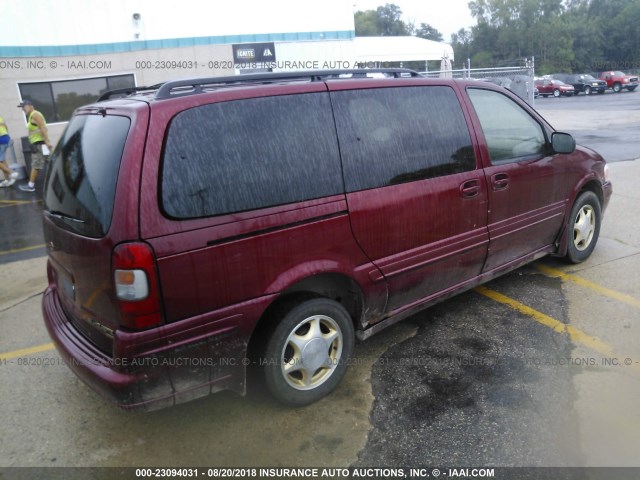 1GHDX03E7YD278767 - 2000 OLDSMOBILE SILHOUETTE RED photo 4