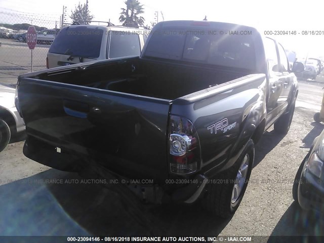 5TFLU4EN6DX079751 - 2013 TOYOTA TACOMA DOUBLE CAB GRAY photo 4