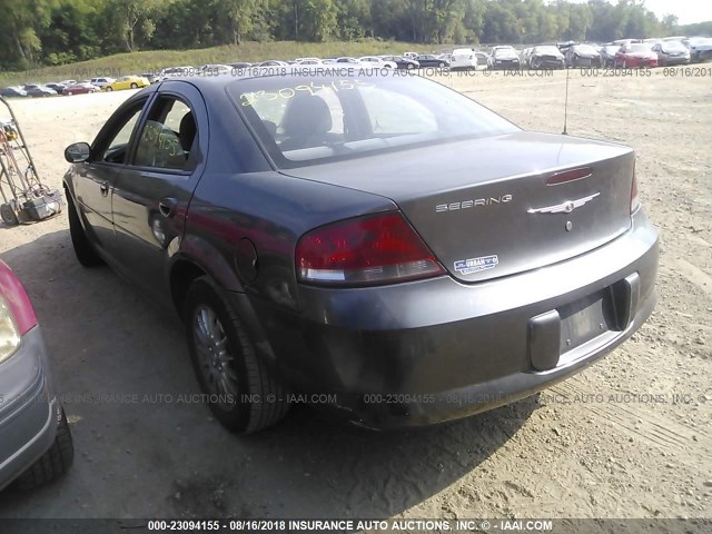 1C3EL46X44N421774 - 2004 CHRYSLER SEBRING LX GRAY photo 3