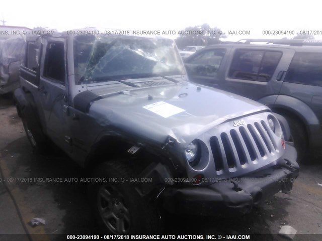 1C4AJWAG1DL706723 - 2013 JEEP WRANGLER SPORT GRAY photo 1