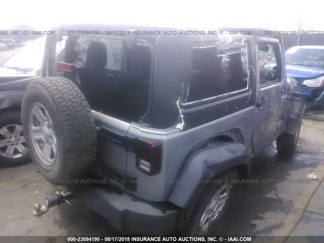 1C4AJWAG1DL706723 - 2013 JEEP WRANGLER SPORT 灰色 照片 4