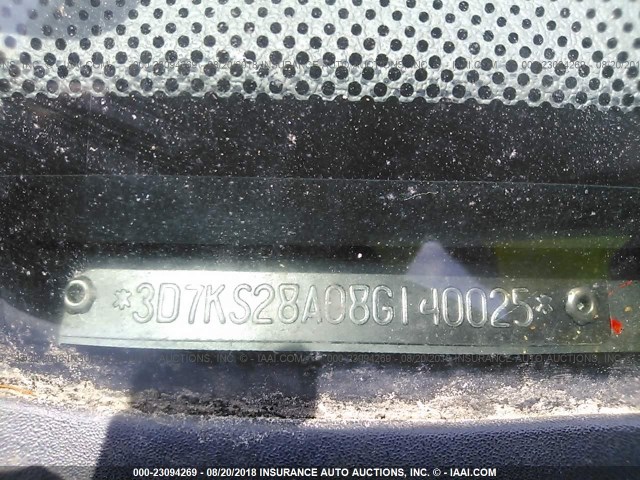 3D7KS28A08G140025 - 2008 DODGE RAM 2500 ST/SLT 红色 照片 9