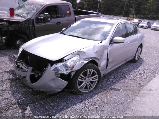 JN1CV6AP5AM202925 - 2010 INFINITI G37 SPORT SILVER photo 2