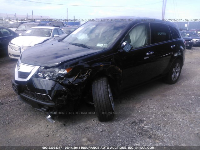 2HNYD2H26CH536566 - 2012 ACURA MDX BLACK photo 2