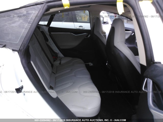 5YJSA1CG1DFP04736 - 2013 TESLA MODEL S WHITE photo 8