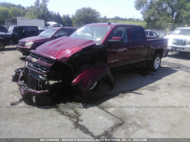 3GCUKREC0HG189680 - 2017 CHEVROLET SILVERADO K1500 LT MAROON photo 2