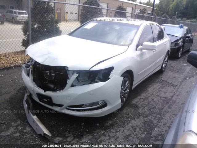 JH4KC1F90EC005411 - 2014 ACURA RLX ADVANCE WHITE photo 2