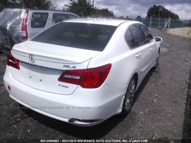 JH4KC1F90EC005411 - 2014 ACURA RLX ADVANCE WHITE photo 4