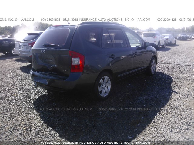 KNAFG525177081231 - 2007 KIA RONDO LX/EX GRAY photo 4