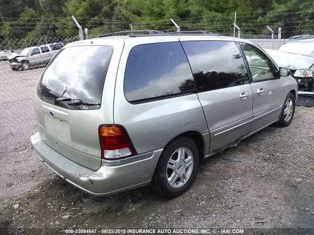 2FMZA52462BA46544 - 2002 FORD WINDSTAR SE BEIGE photo 4