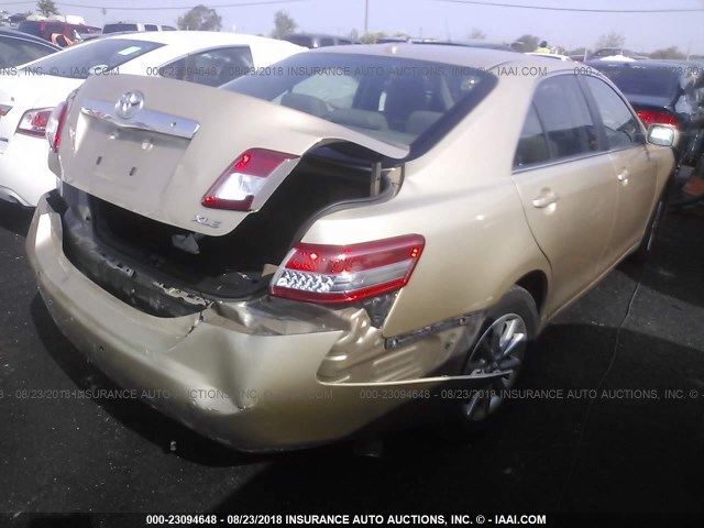 4T1BF3EK8AU569221 - 2010 TOYOTA CAMRY SE/LE/XLE BEIGE photo 4
