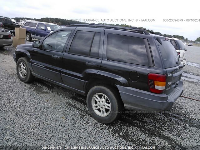 1J4GX48N03C536588 - 2003 JEEP GRAND CHEROKEE LAREDO BLACK photo 3