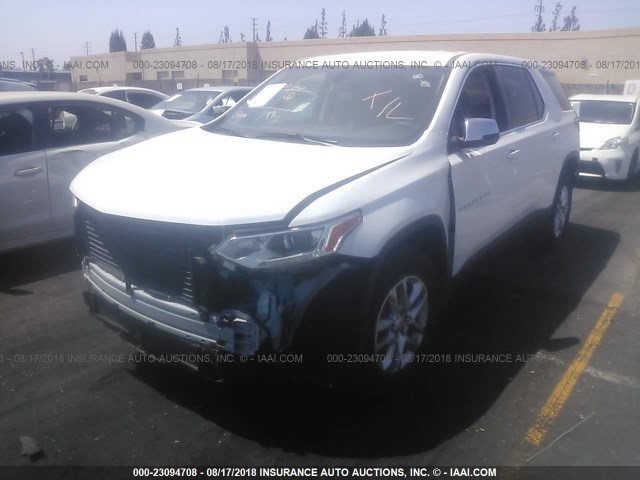 1GNERFKW8JJ251464 - 2018 CHEVROLET TRAVERSE LS WHITE photo 2