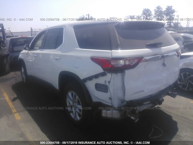 1GNERFKW8JJ251464 - 2018 CHEVROLET TRAVERSE LS WHITE photo 3