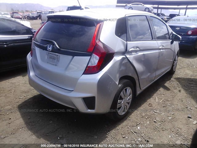 3HGGK5G57FM773904 - 2015 HONDA FIT LX SILVER photo 4