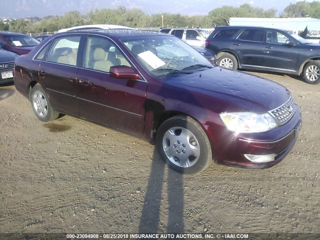 4T1BF28B24U386679 - 2004 TOYOTA AVALON XL/XLS MAROON photo 1