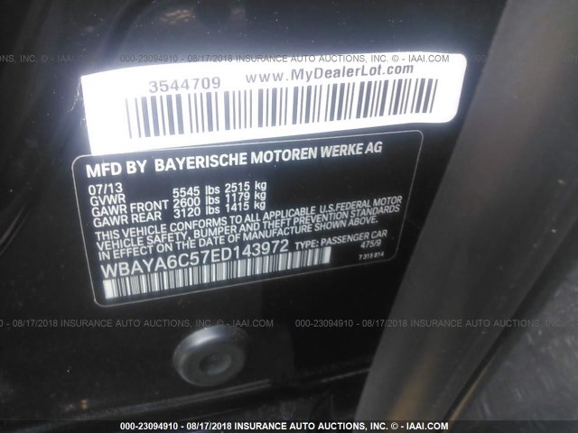 WBAYA6C57ED143972 - 2014 BMW 740 I BLACK photo 9