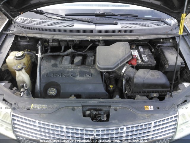 2LMDU88C07BJ03821 - 2007 LINCOLN MKX BLACK photo 10