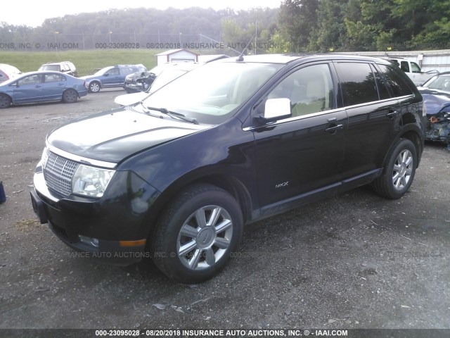 2LMDU88C07BJ03821 - 2007 LINCOLN MKX BLACK photo 2
