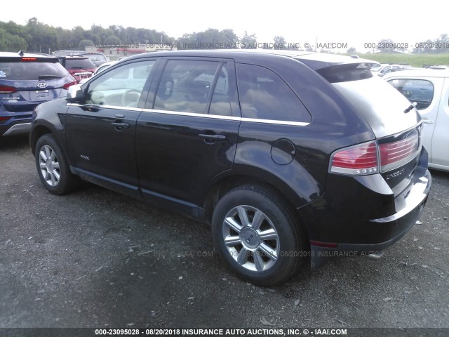2LMDU88C07BJ03821 - 2007 LINCOLN MKX BLACK photo 3