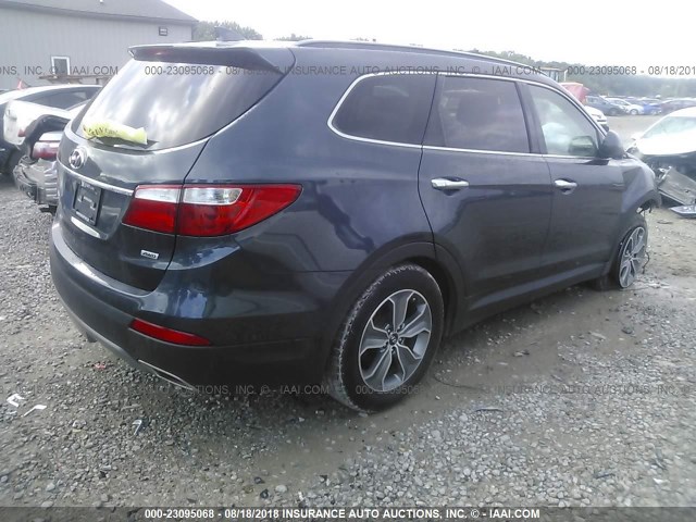 KM8SMDHF5GU154635 - 2016 HYUNDAI SANTA FE SE BLUE photo 4