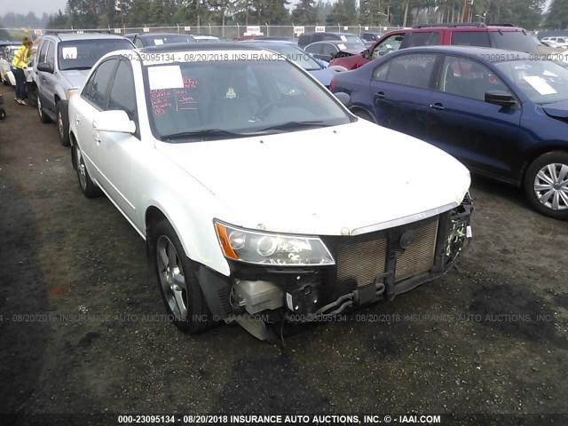 5NPEU46F16H018452 - 2006 HYUNDAI SONATA GLS/LX WHITE photo 1