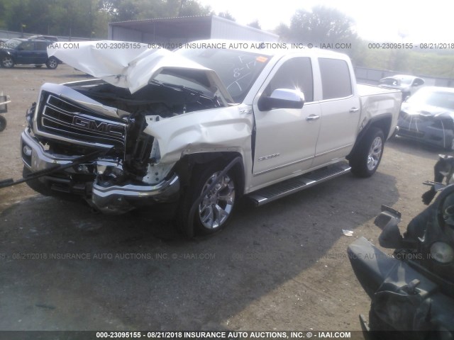 3GTU2VEC4EG242515 - 2014 GMC SIERRA K1500 SLT WHITE photo 2