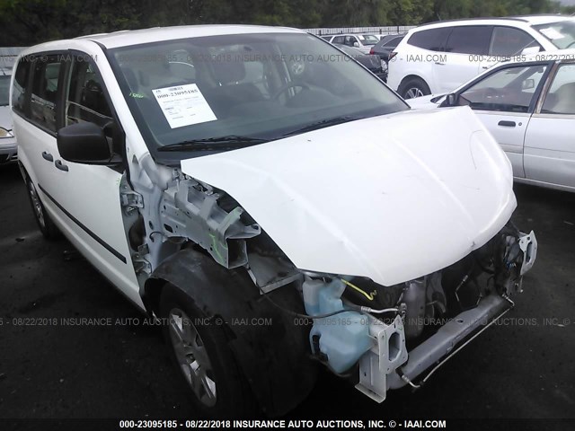 2C4RDGBGXCR408580 - 2012 DODGE GRAND CARAVAN SE WHITE photo 1