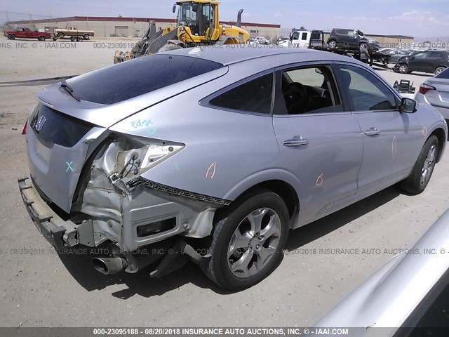 5J6TF1H50AL002178 - 2010 HONDA ACCORD CROSSTOUR EXL SILVER photo 4